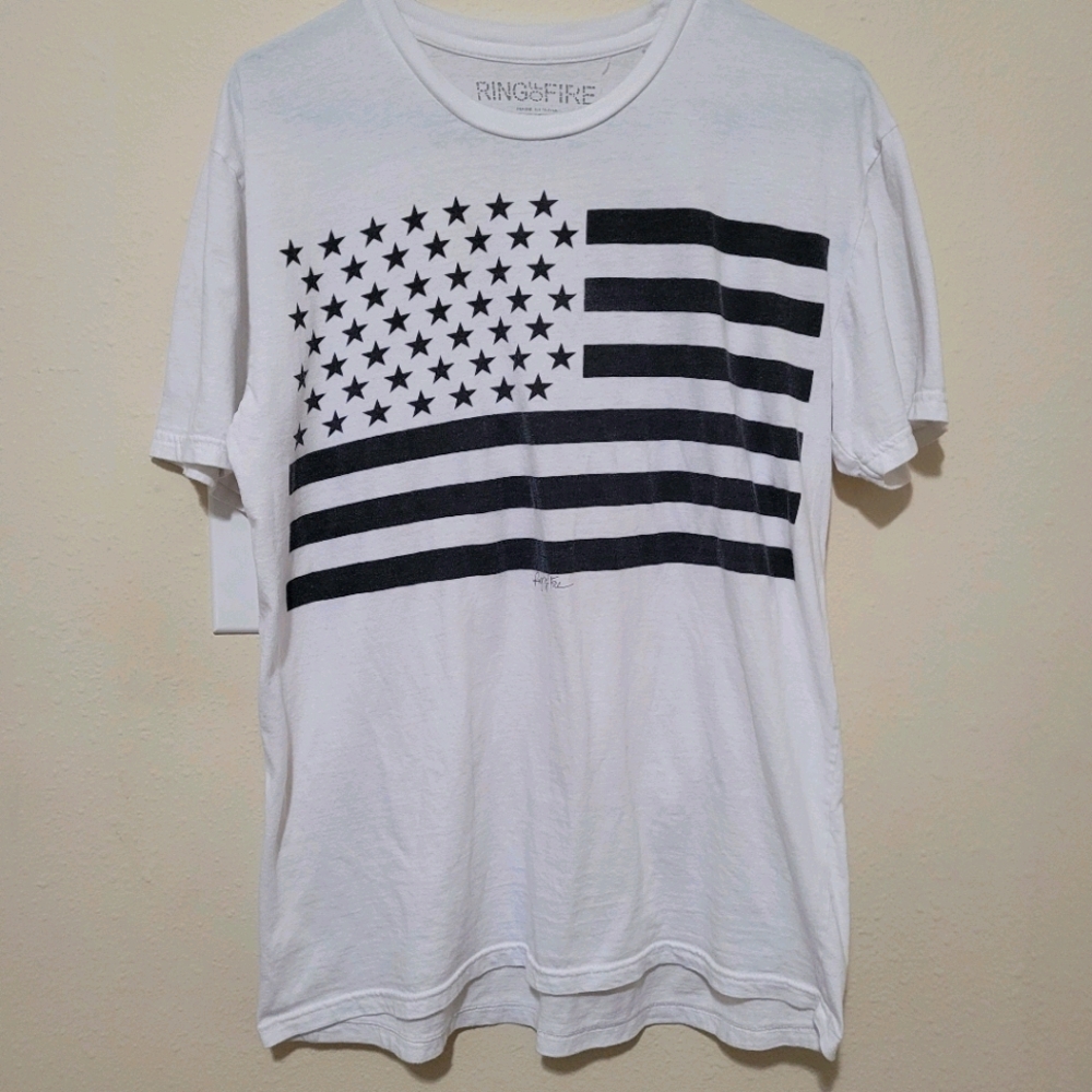 Ring of Fire American flag shirt